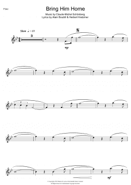 page one of Bring Him Home (from Les Miserables) (Flute Solo)