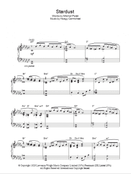 page one of Stardust (Piano Solo)