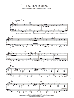 page one of The Thrill Is Gone (Piano Solo)