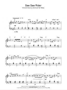 page one of See See Rider (Piano Solo)