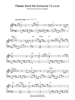 page one of Please Send Me Someone To Love (Piano Solo)