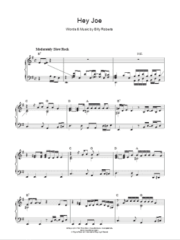 page one of Hey Joe (Piano Solo)