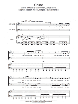 page one of Shine (SATB Choir)
