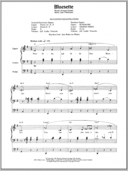 page one of Bluesette (Organ)