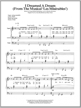page one of I Dreamed A Dream (Organ)