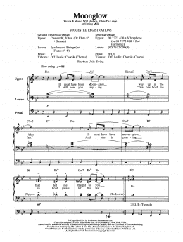 page one of Moonglow (Organ)