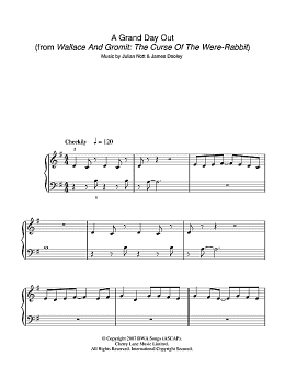 page one of A Grand Day Out (from Wallace And Gromit: The Curse Of The Were-Rabbit) (5-Finger Piano)