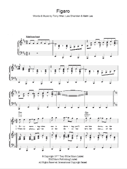 page one of Figaro (Piano, Vocal & Guitar Chords)
