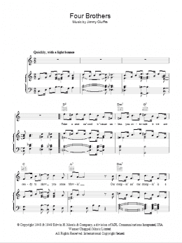 page one of Four Brothers (Piano, Vocal & Guitar Chords)