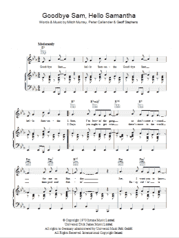 page one of Goodbye Sam, Hello Samantha (Piano, Vocal & Guitar Chords)