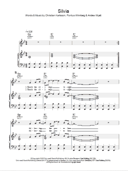 page one of Silvia (Piano, Vocal & Guitar Chords)