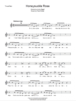 page one of Honeysuckle Rose (Lead Sheet / Fake Book)
