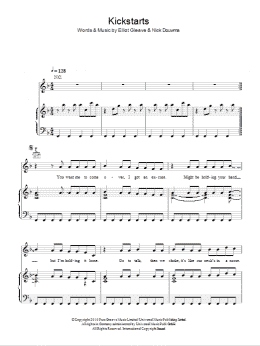 page one of Kickstarts (Piano, Vocal & Guitar Chords)