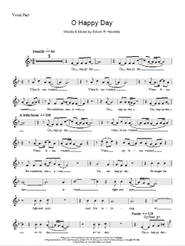 page one of Oh Happy Day (Lead Sheet / Fake Book)