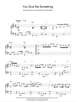 page one of You Give Me Something (Piano Solo)