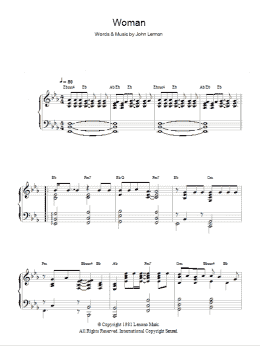 page one of Woman (Piano Solo)
