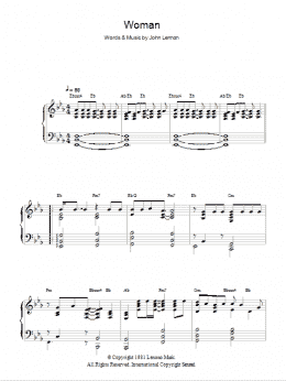 Woman by John Lennon - Easy Piano - Digital Sheet Music