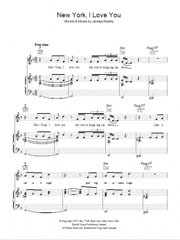 page one of New York, I Love You But You're Bringing Me Down (Piano, Vocal & Guitar Chords)