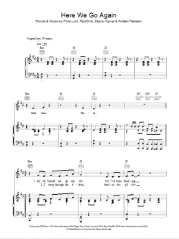 page one of Here We Go Again (Piano, Vocal & Guitar Chords)