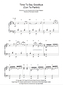 page one of Time To Say Goodbye (Con Te Partiro) (Piano Solo)