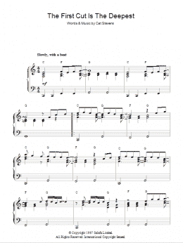 page one of The First Cut Is The Deepest (Piano Solo)