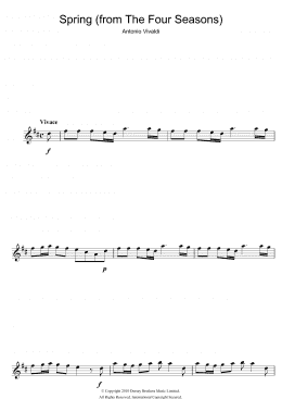 page one of Spring (from The Four Seasons) (Flute Solo)