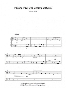 page one of Pavane Pour Une Enfante Defunte (Easy Piano)