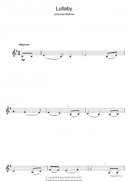 page one of Lullaby (Clarinet Solo)