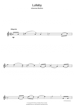 page one of Lullaby (Flute Solo)