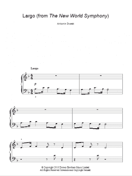 page one of Largo (from The New World) (Easy Piano)