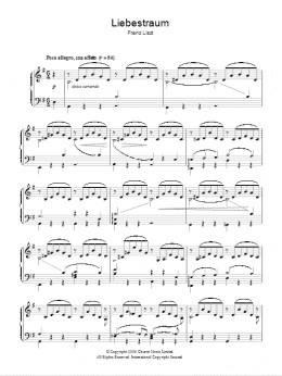 page one of Liebestraume: Notturno No.3 In A Flat: O Lieb, So Lang Du Lieben... (Piano Solo)