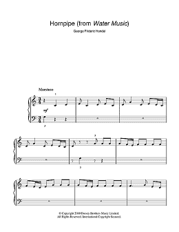 page one of Hornpipe (from The Water Music Suite) (5-Finger Piano)