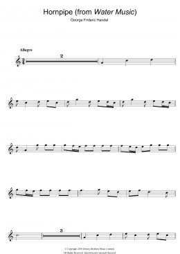 page one of Hornpipe (from The Water Music Suite) (Flute Solo)