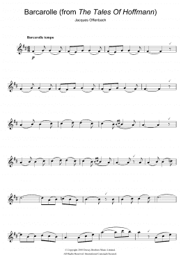 page one of Barcarolle (from The Tales Of Hoffmann) (Flute Solo)