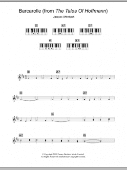 page one of Barcarolle (from The Tales Of Hoffmann) (Piano Chords/Lyrics)