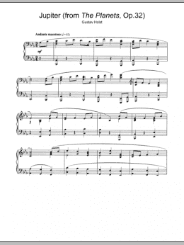 page one of Jupiter (from The Planets Op. 32) (Piano Solo)