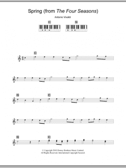 page one of Spring (from The Four Seasons) (Piano Chords/Lyrics)