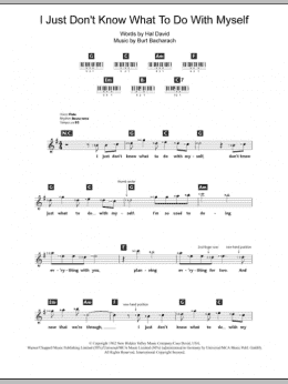 page one of I Just Don't Know What To Do With Myself (Piano Chords/Lyrics)