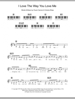 page one of I Love The Way You Love Me (Piano Chords/Lyrics)