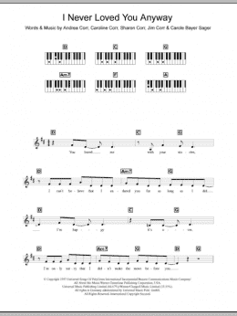 page one of I Never Loved You Anyway (Piano Chords/Lyrics)