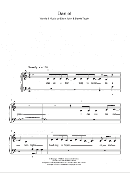 page one of Daniel (Easy Piano)
