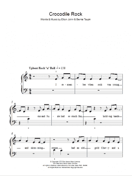page one of Crocodile Rock (Easy Piano)