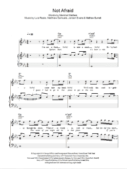 page one of Not Afraid (Piano, Vocal & Guitar Chords)