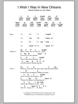 page one of I Wish I Was In New Orleans (Guitar Chords/Lyrics)