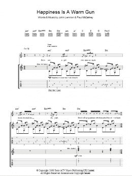 page one of Happiness Is A Warm Gun (Guitar Tab)