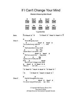 page one of If I Can't Change Your Mind (Guitar Chords/Lyrics)