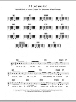 page one of If I Let You Go (Piano Chords/Lyrics)