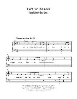 page one of Fight For This Love (5-Finger Piano)