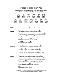 page one of I'll Be There For You (theme from Friends) (Guitar Chords/Lyrics)