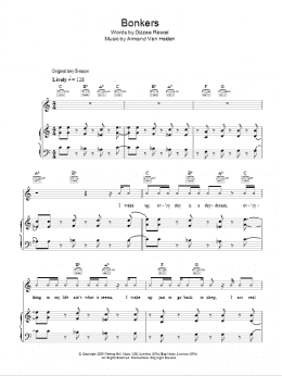 page one of Bonkers (Piano, Vocal & Guitar Chords)